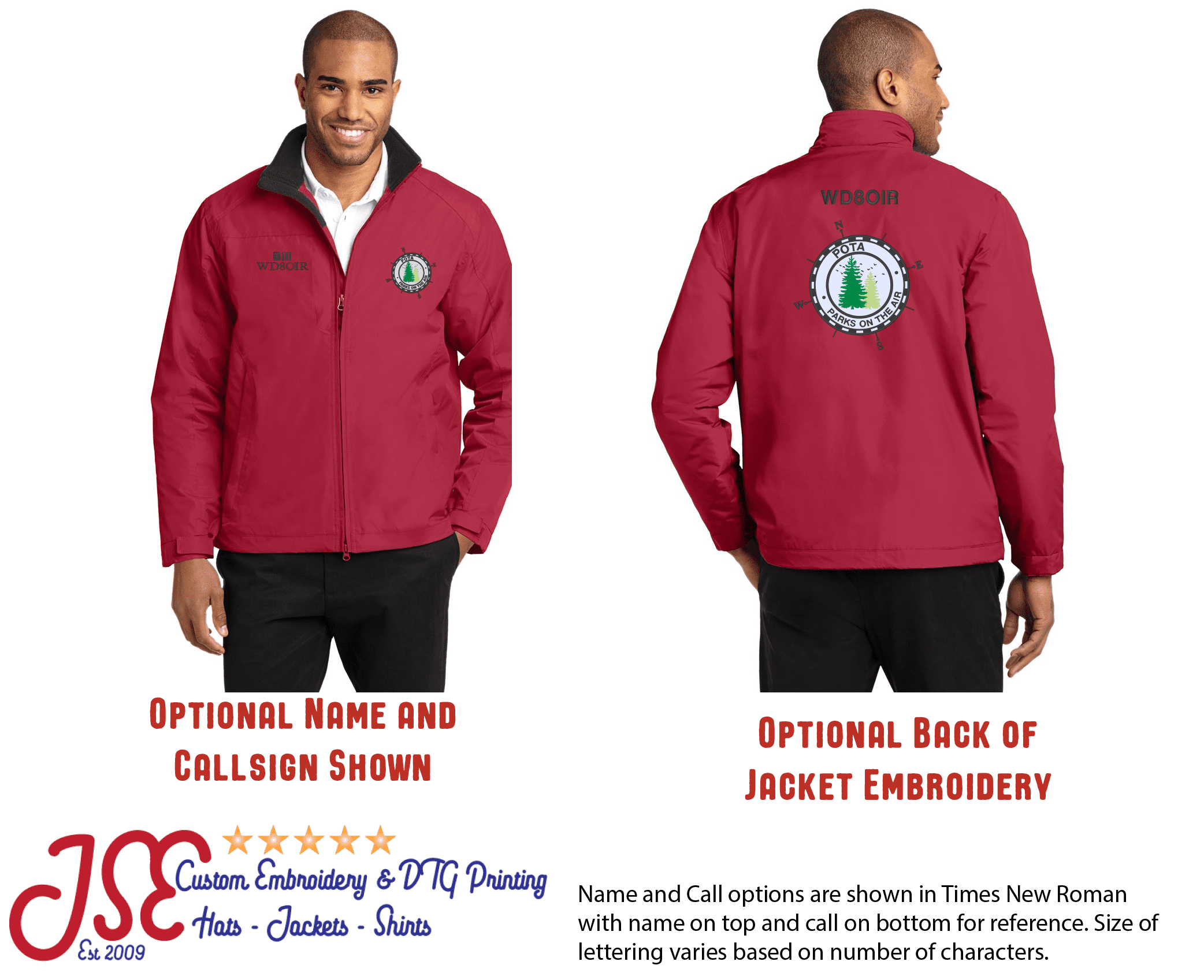 Parks On The Air (POTA) PA Challenger II Jacket – JSE Embroidery