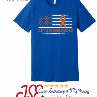 Multiple Sclerosis Awareness USA Flag  T-Shirt