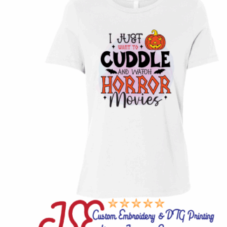 Woman's Bella Canvas Relaxed Fit Tee - Horror Movies