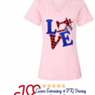 Bella Canvas Women's Relaxed Fit V-Neck Tee - Love Sewing