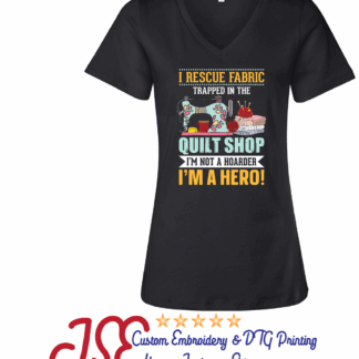 Bella Canvas Women's Relaxed Fit V-Neck Tee - I'm a Quilting Hero