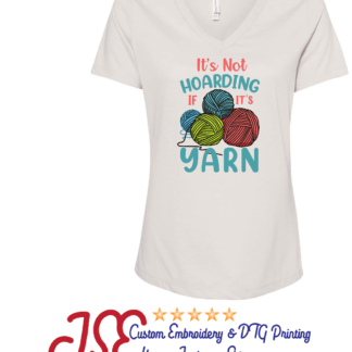 Bella Canvas Women's Relaxed Fit V-Neck Tee - Yarn Humor