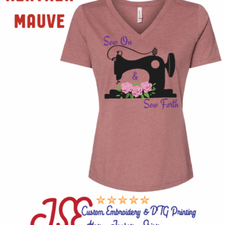 Bella Canvas Women's Relaxed Fit V-Neck Tee - Sew on and Sew forth