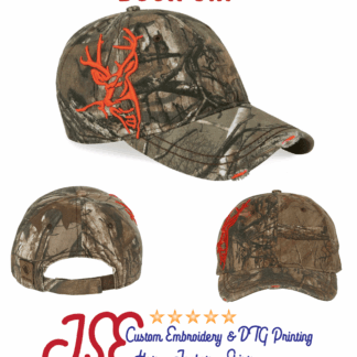 Camo Embroidered Buck Cap
