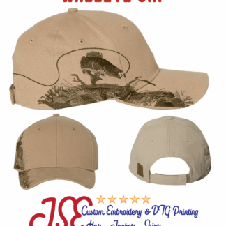Khaki Embroidered Walleye Cap