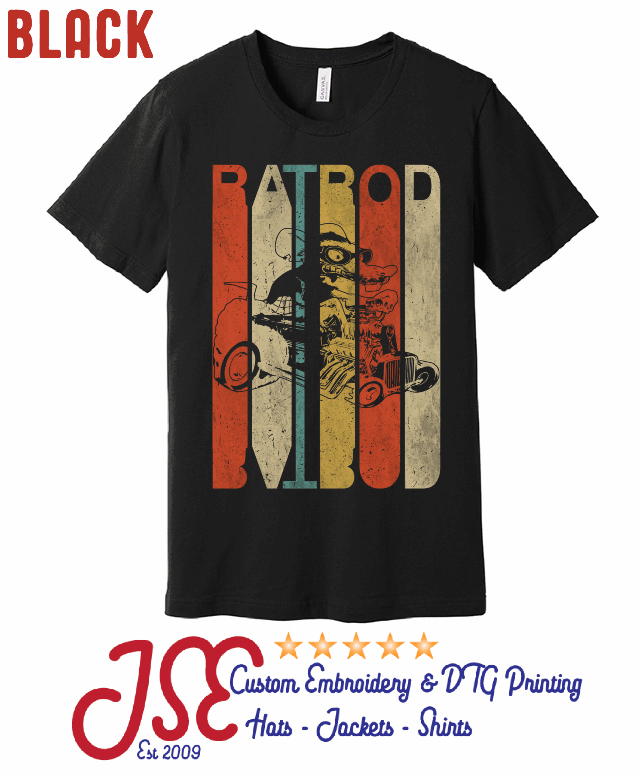 Vintage Rat Rod T-Shirt – JSE Embroidery