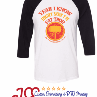 Fat Thor 3/4 Sleeve T-Shirt