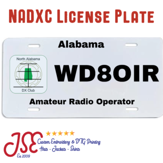 North Alabama DX Club License Plate
