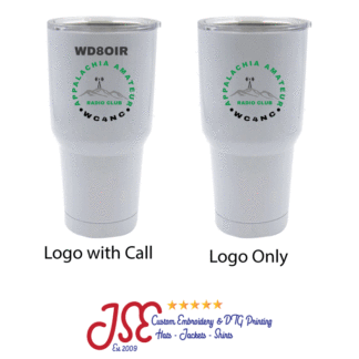 Appalachia  Amateur Radio Club Double Wall Vacuum Stainless Steel 30-ounce Tumbler