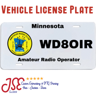 Detroit Lakes Amateur Radio Club License Plate