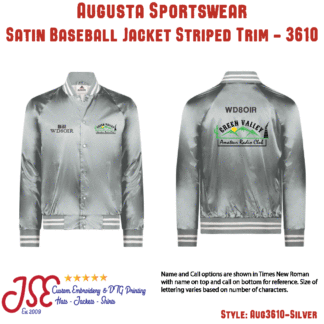 Green Valley Amateur Radio Club Augusta Satin Jacket