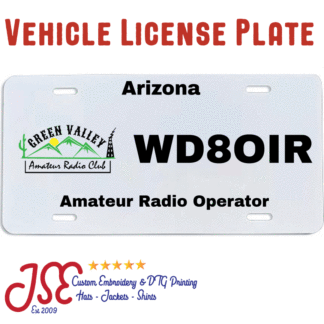 Green Valley Amateur Radio Club License Plate