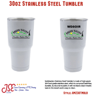 Green Valley Amateur Radio Club 30 ounce Tumbler