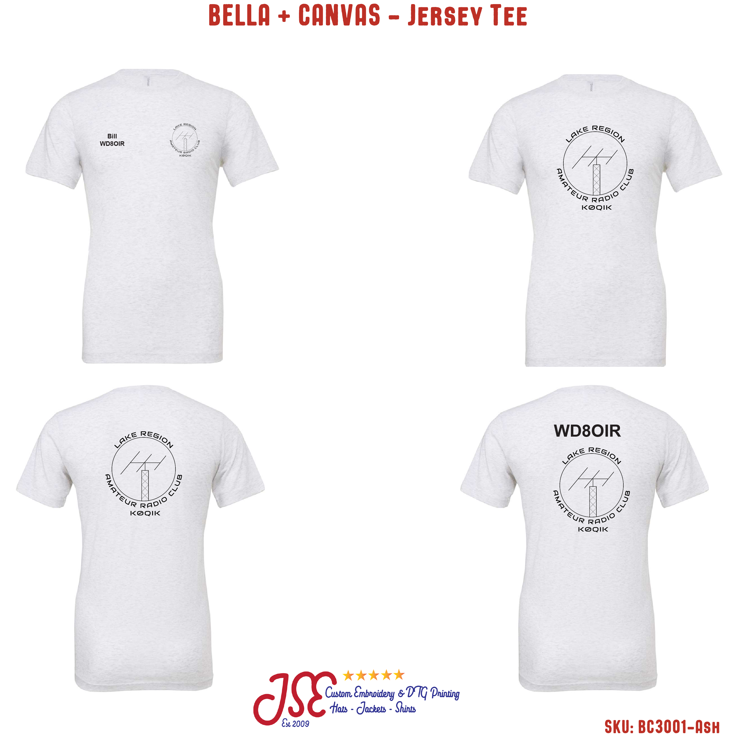 Lake Region Amateur Radio Club T-SHIRT DTG Printed