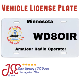 Lake Region Amateur Radio Club License Plate