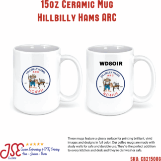 Hillbilly Hams Amateur Radio Club Coffee Mug (Logo 1)